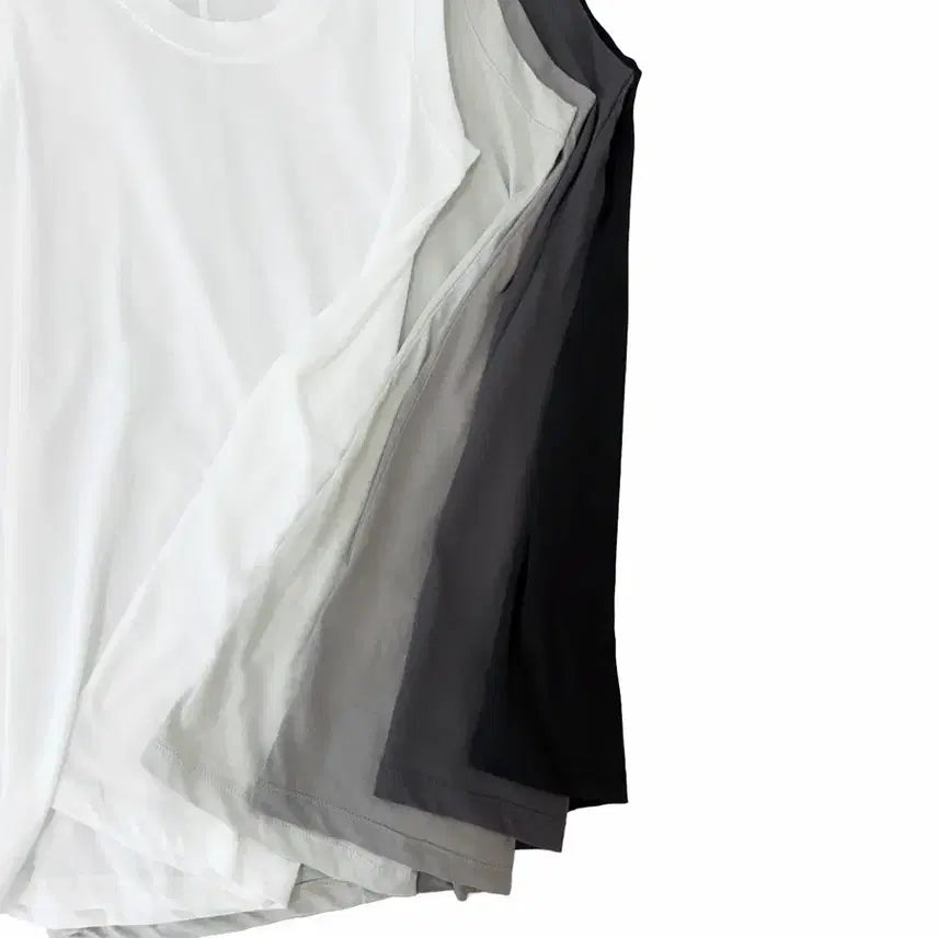 [BUNJANG] Premium Tencel U-Neck Sleeveless Top - 5 Colors / 교신안함)텐셀 유넥 나시/5컬러
