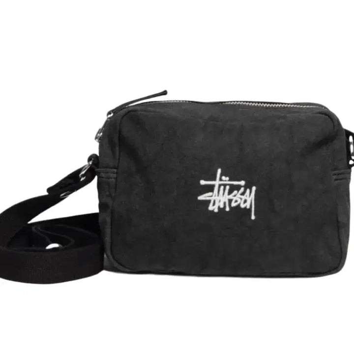 [BUNJANG] Stussy Canvas Side Pouch Washed Black / 스투시 캔버스 사이드 파우치 워시드 블랙