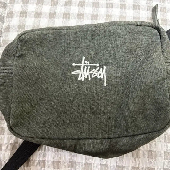 [BUNJANG] Stussy Canvas Side Pouch Washed Black / 스투시 캔버스 사이드 파우치 워시드 블랙