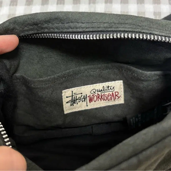 [BUNJANG] Stussy Canvas Side Pouch Washed Black / 스투시 캔버스 사이드 파우치 워시드 블랙