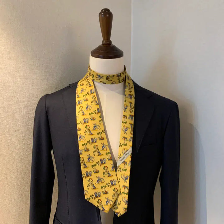 [BUNJANG] Salvatore Ferragamo Luxury Silk Necktie 9.5cm / 살바토레 페레가모 명품 정장넥타이 A+등급 9.5cm