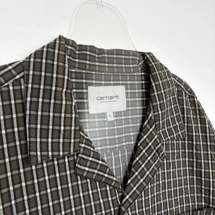 [BUNJANG] Carhartt Dryden Seersucker Pocket Short Sleeve Shirt / 칼하트 드라이덴 포켓 반팔 시어서커 셔츠