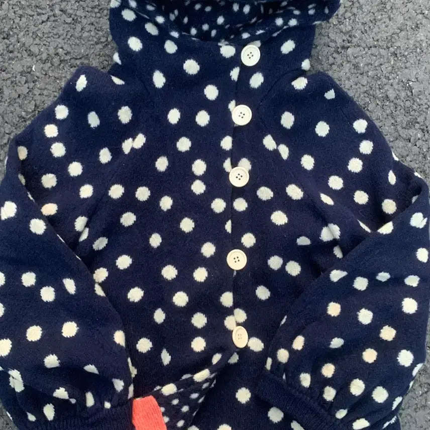 [BUNJANG] Tsumori Chisato Dot Fleece Jacket Navy / 츠모리 치사토 도트 플리스 (navy)
