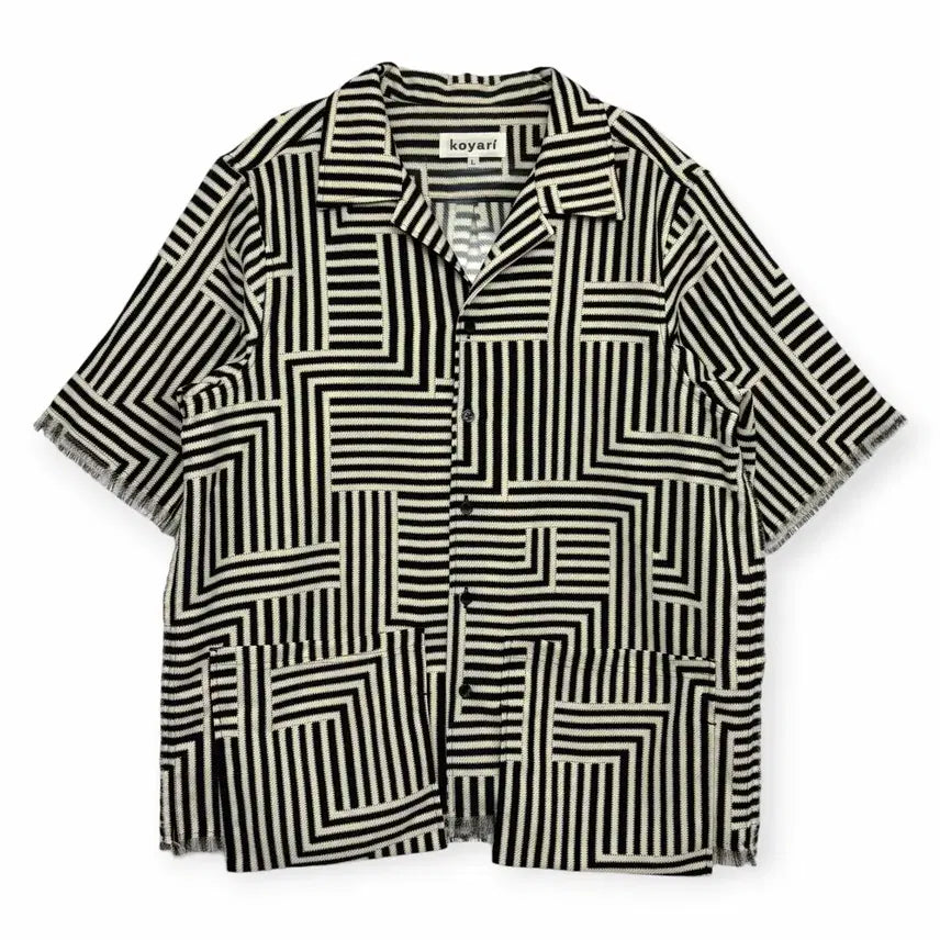[BUNJANG] Koyari Pocket Pattern Short Sleeve Shirt / koyari 코야리 포켓 패턴 반팔 셔츠