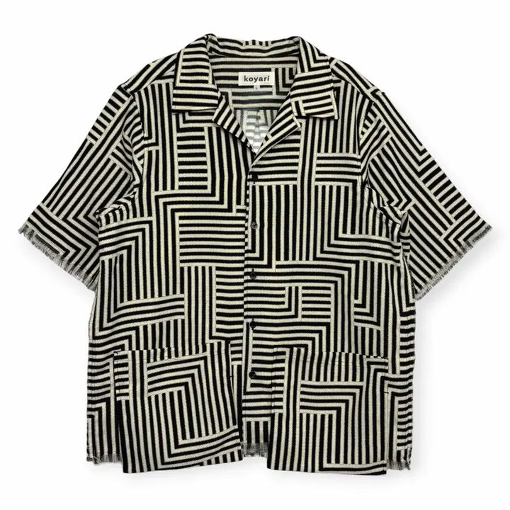 [BUNJANG] Koyari Pocket Pattern Short Sleeve Shirt / koyari 코야리 포켓 패턴 반팔 셔츠