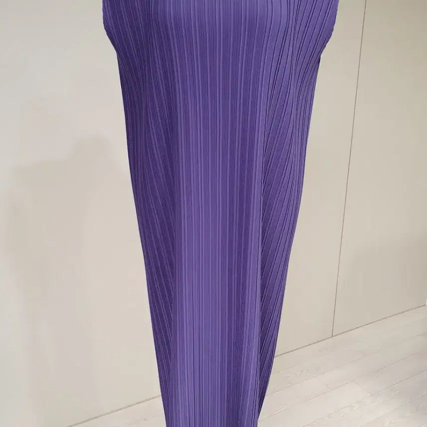 [BUNJANG] Pleated Long Dress Purple / 플리츠 롱 원피스 퍼플