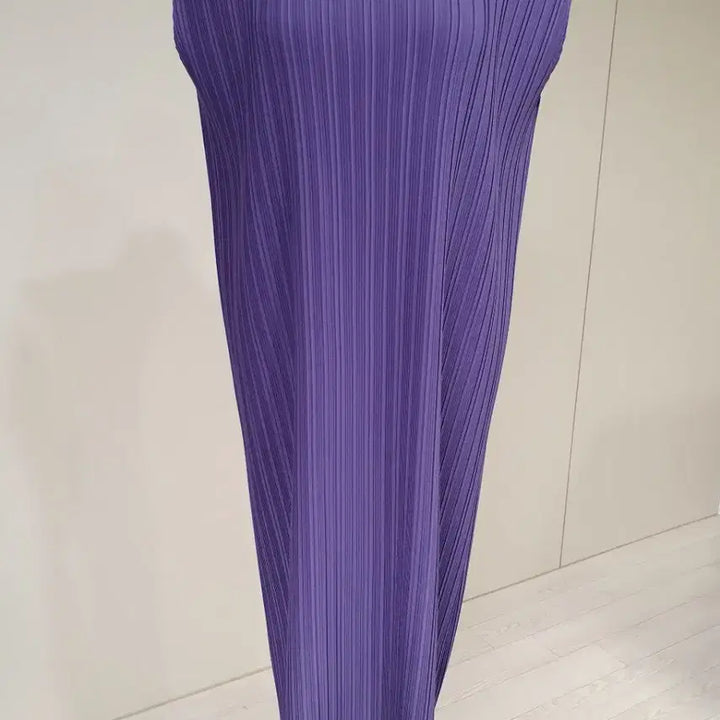 [BUNJANG] Pleated Long Dress Purple / 플리츠 롱 원피스 퍼플
