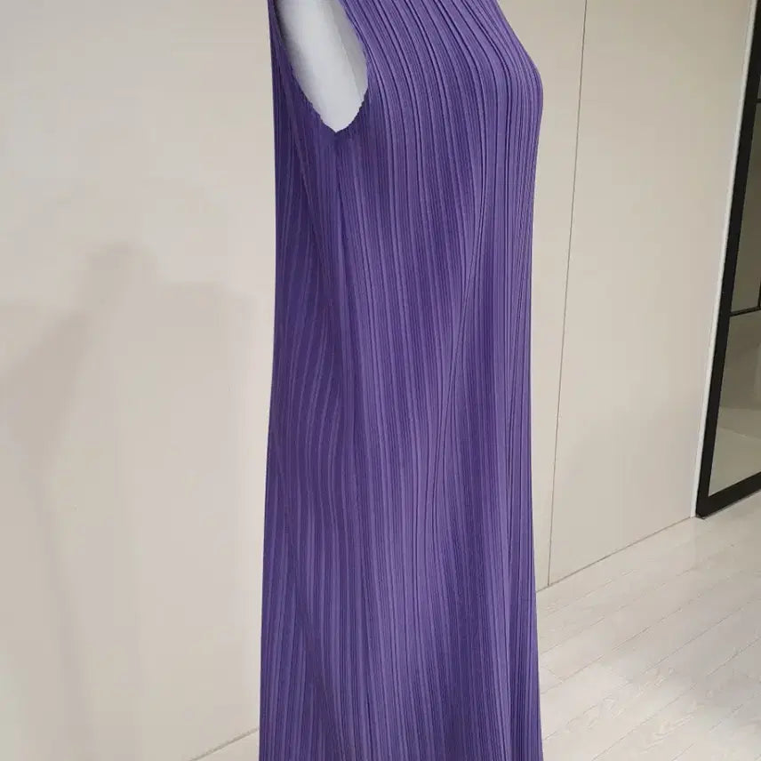 [BUNJANG] Pleated Long Dress Purple / 플리츠 롱 원피스 퍼플