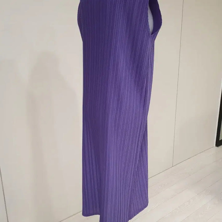[BUNJANG] Pleated Long Dress Purple / 플리츠 롱 원피스 퍼플