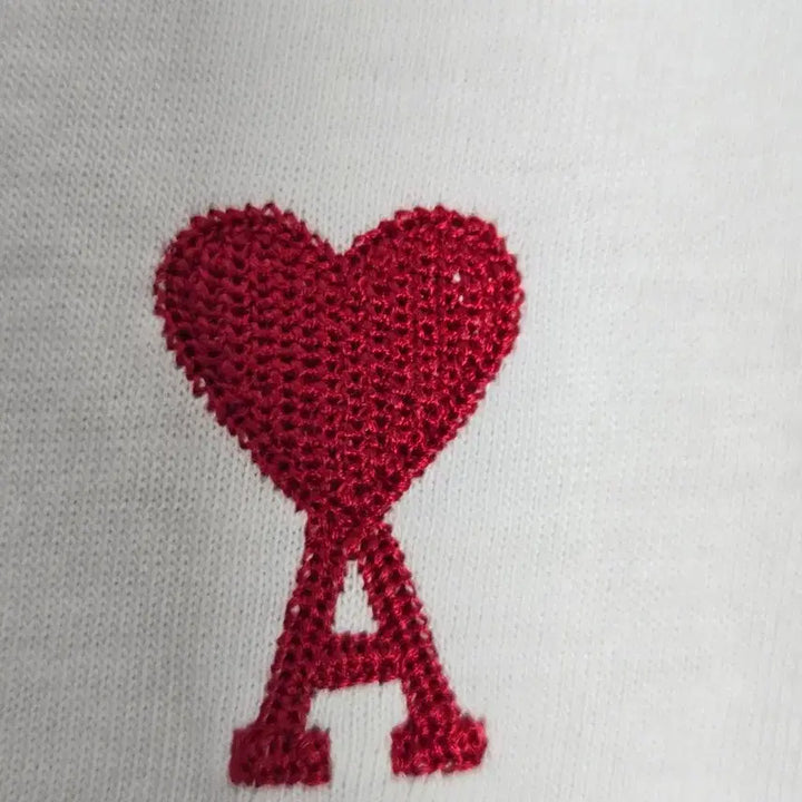 [BUNJANG] AMI Small Heart Short Sleeve T-Shirt White L / 아미 스몰 하트 반팔 티셔츠 화이트 L 새상품