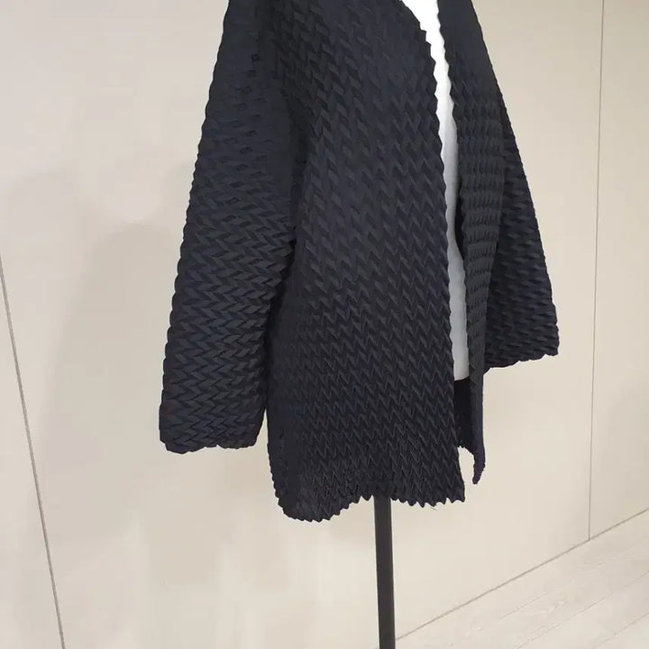 [BUNJANG] Black Pleated Jacket / 블랙 플리츠 주름 자켓