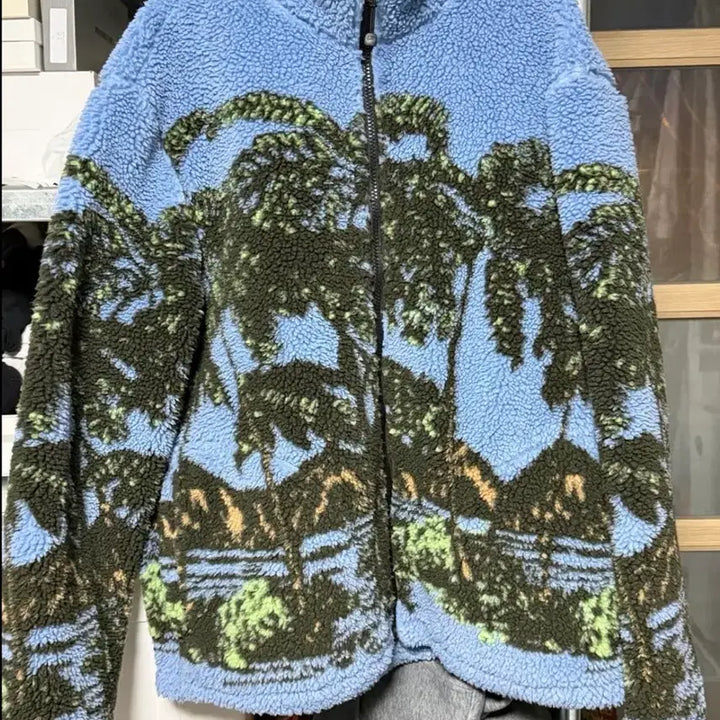 [BUNJANG] Stussy Hawaiian Jacquard Fleece M Size / 스투시 하와이안 자카드 후리스 M사이즈