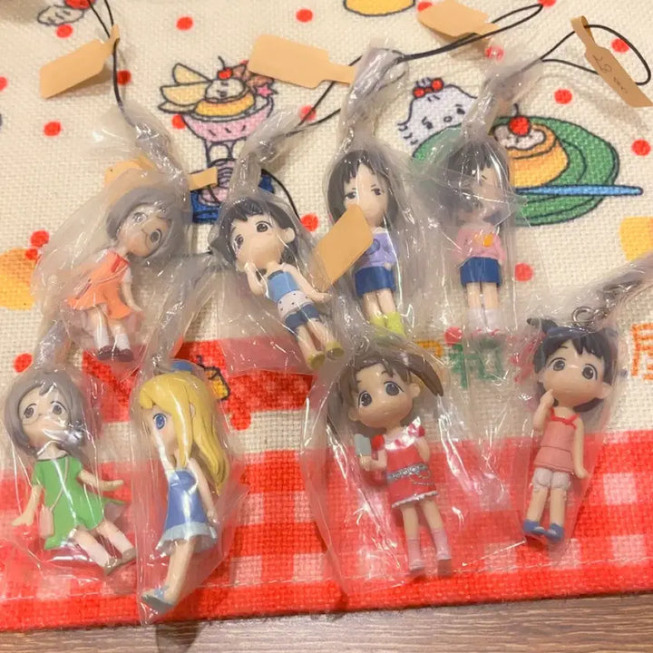 [BUNJANG] Classic Strawberry Marshmallow Figure Keyring Strap / 고전 딸기 마시마로 피규어 키링 스트랩