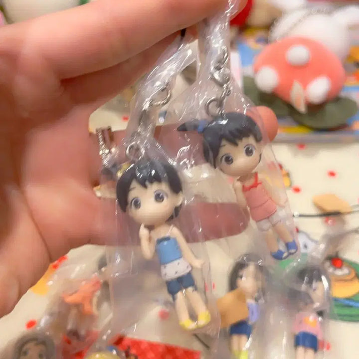 [BUNJANG] Classic Strawberry Marshmallow Figure Keyring Strap / 고전 딸기 마시마로 피규어 키링 스트랩