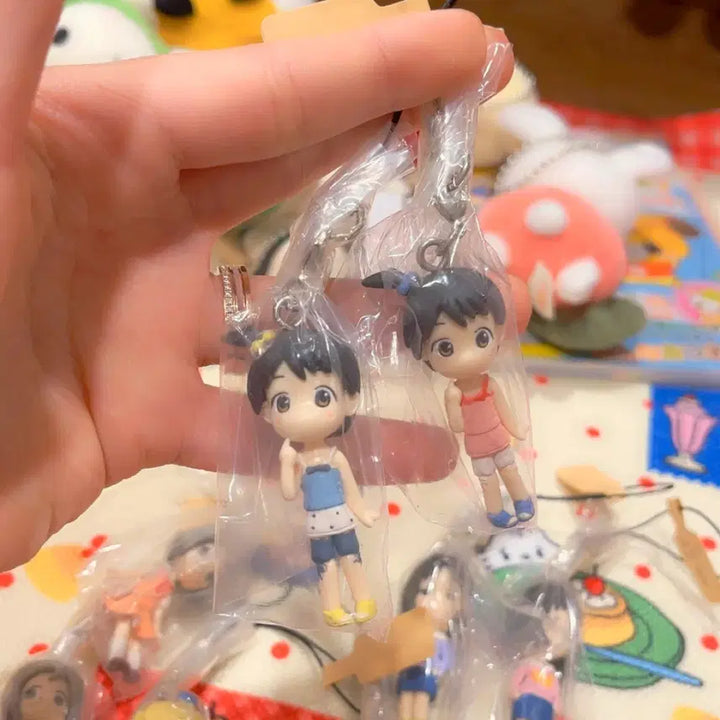 [BUNJANG] Classic Strawberry Marshmallow Figure Keyring Strap / 고전 딸기 마시마로 피규어 키링 스트랩