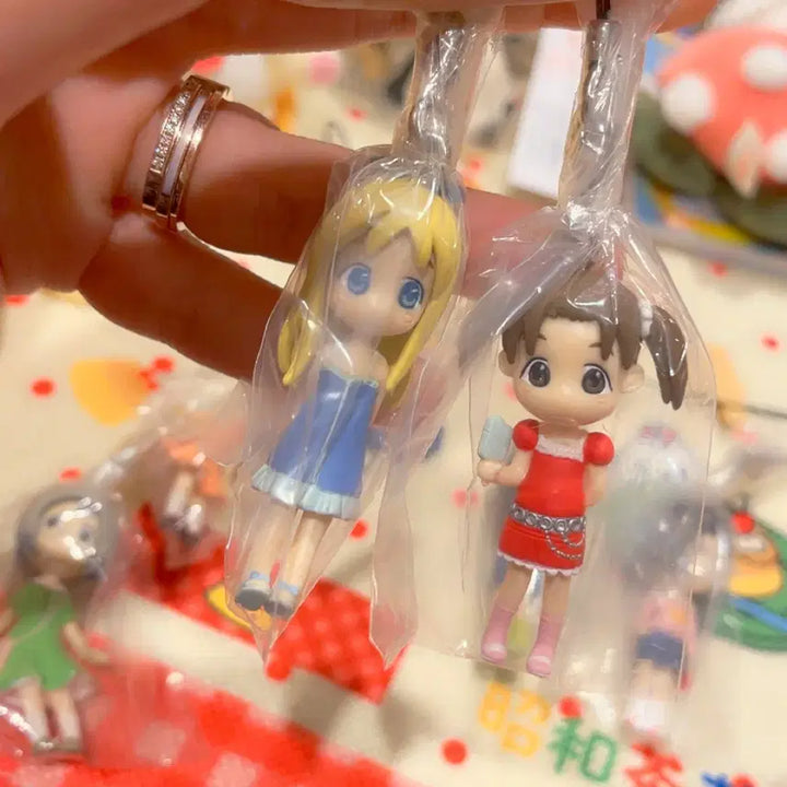 [BUNJANG] Classic Strawberry Marshmallow Figure Keyring Strap / 고전 딸기 마시마로 피규어 키링 스트랩