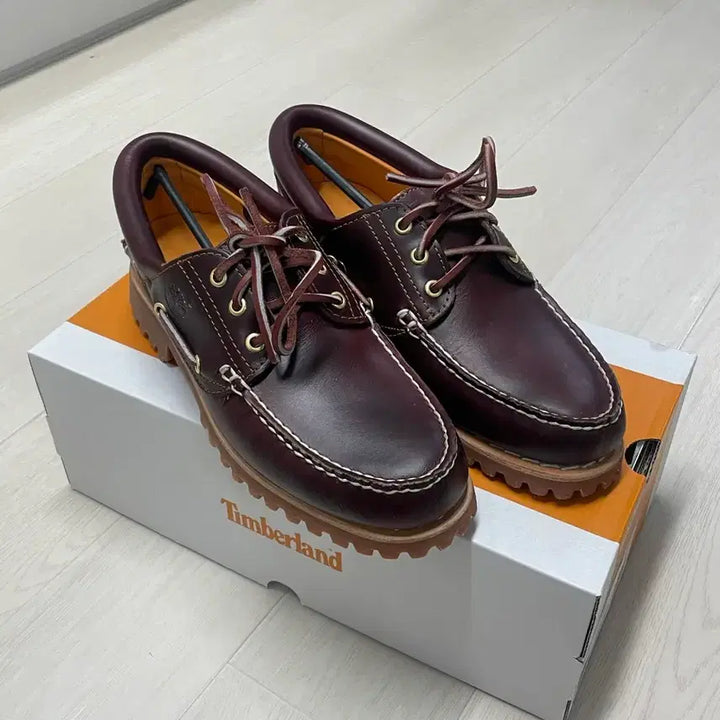 [BUNJANG] Timberland 3-Eye Boat Shoes Burgundy / 팀버랜드 보트 슈즈 3아이 버건디 새상품