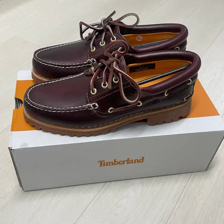 [BUNJANG] Timberland 3-Eye Boat Shoes Burgundy / 팀버랜드 보트 슈즈 3아이 버건디 새상품