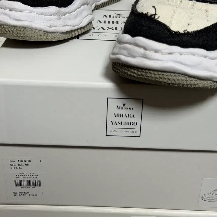 [BUNJANG] Mihara Yasuhiro Wayne Black White Sneakers (Size 43) / [USED][43] 미하라 야스히로 웨인 블랙 화이트