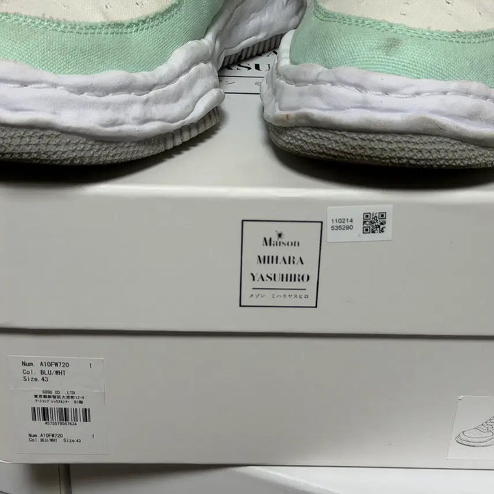 [BUNJANG] Mihara Yasuhiro Wayne Blue White Sneakers (Used) / [USED][43] 미하라 야스히로 웨인 블루 화이트