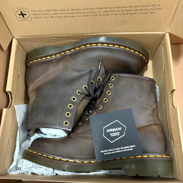 [BUNJANG] Dr. Martens 1460 Crazy Horse Brown Boots / 닥터마틴 1460 크레이지 홀스 브라운