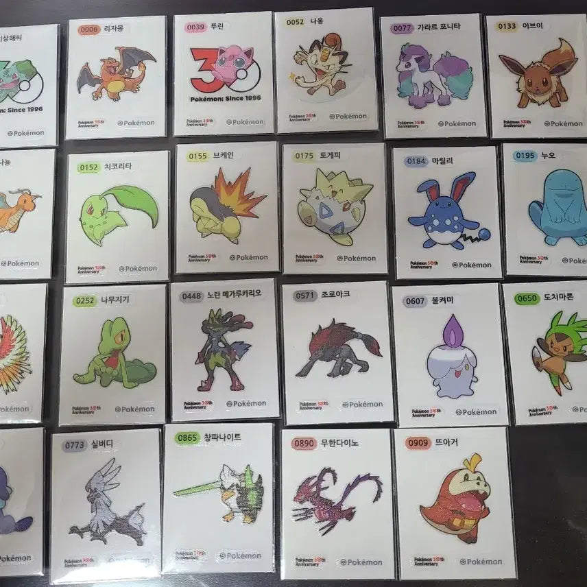 [BUNJANG] Pokemon 30th Anniversary Season 5 23 Stickers Bundle Set / 포켓몬 30주년 시즌5, 스페셜 띠부씰 29장 일괄