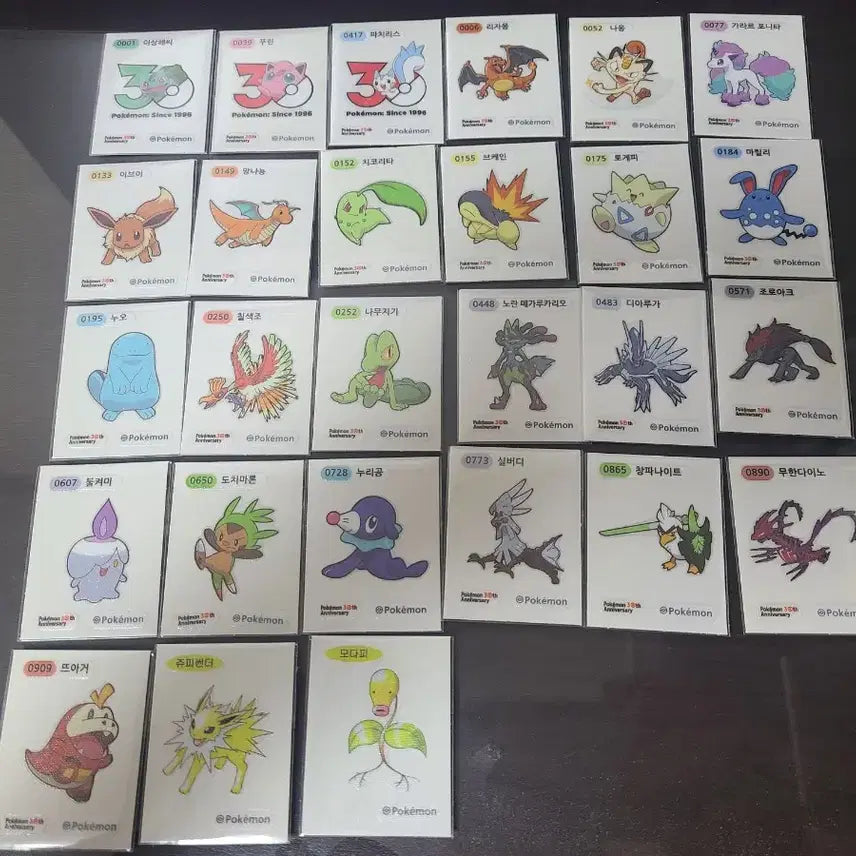 [BUNJANG] Pokemon 30th Anniversary Season 5 23 Stickers Bundle Set / 포켓몬 30주년 시즌5, 스페셜 띠부씰 29장 일괄