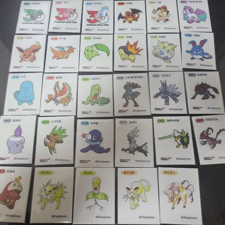 [BUNJANG] Pokemon 30th Anniversary Season 5 23 Stickers Bundle Set / 포켓몬 30주년 시즌5, 스페셜 띠부씰 29장 일괄