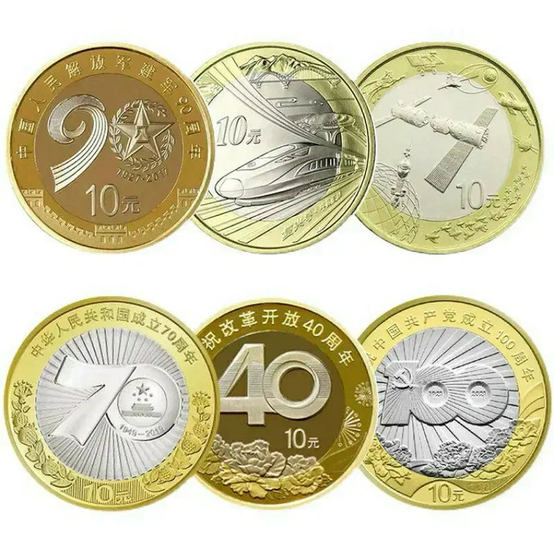 [BUNJANG] Chinese Military Founding Anniversary Coin Set (6 Types) with Premium Display Case / 중국 건군 기념주화 6종 세트 / 정식 발행 수집용 고급 케이스