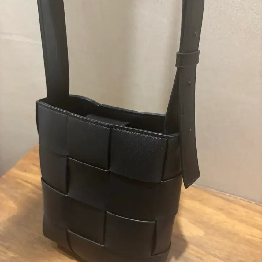 [BUNJANG] Black Leather Shoulder Bag Crossbody Mini Bag / 블랙 레더 숄더백 크로스백 미니백