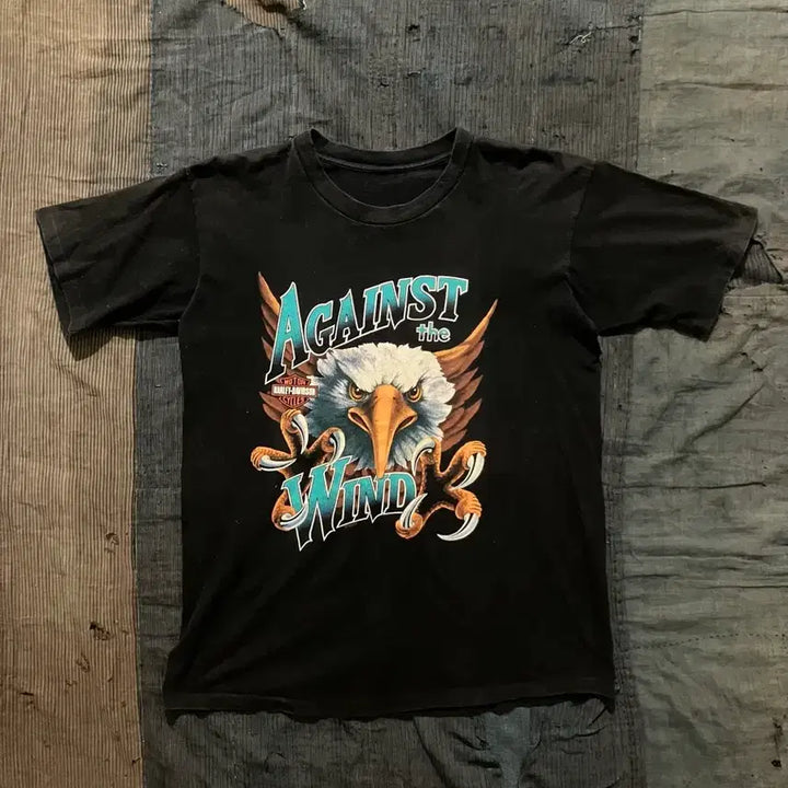 [BUNJANG] 1995 USA Vintage Harley-Davidson Eagle Short-Sleeve T-Shirt / 90s USA 빈티지 할리 데이비슨 이글 반팔 티셔츠