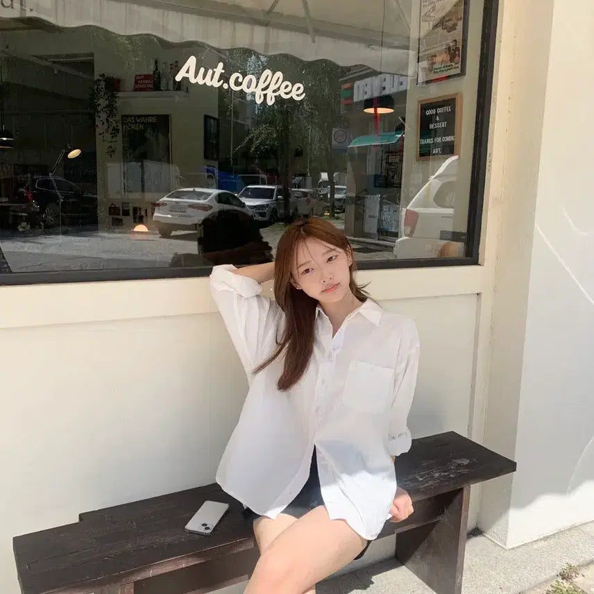 [BUNJANG] Sureum Pocket Washing Shirt Ivory / 수름 포켓워싱셔츠 아이보리