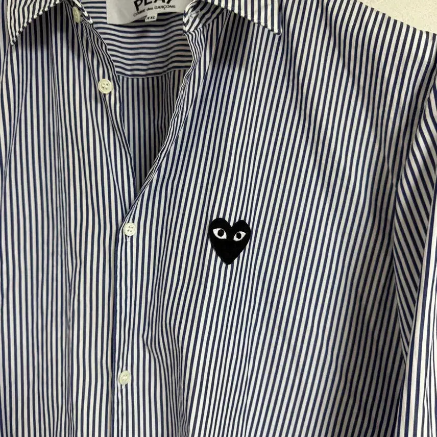 [BUNJANG] Comme des Garçons Striped Shirt Black Emblem Store Edition XXL / [XXL] 꼼데가르송 스트라이프 셔츠 블랙와펜 매장판