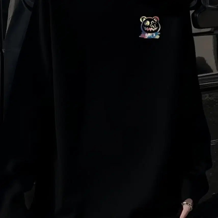 [BUNJANG] Black Bear Printing Cotton T-Shirt / 새상품 블랙 곰돌이 프린팅면티