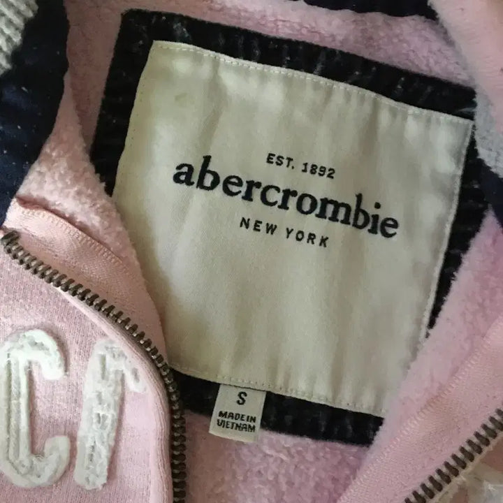 [BUNJANG] Abercrombie &amp; Fitch Hooded Zip-Up Sweatshirt Pink / [유일매물] 아베크롬비 후드집업 핑크