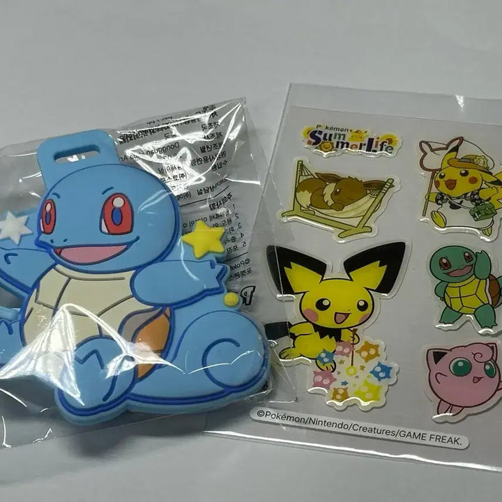 [BUNJANG] Olive Young Pokemon Pikachu Villain Costume Pouch, Squirtle Luggage Tag, Sticker Set / 올리브영 포켓몬 피카츄 빌런 코스튬 파우치, 꼬부기 러기지택, 스티커