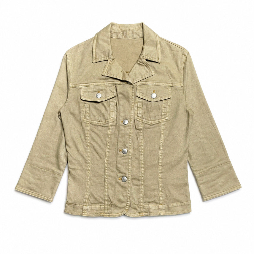 [BUNJANG] 2000s Japanese Vintage Linen Blend Three-Button Trucker Jacket / JPN 00s 일본빈티지 Y2K 워크웨어 린넨 혼방 쓰리버튼 트러커 자켓