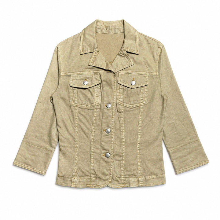 [BUNJANG] 2000s Japanese Vintage Linen Blend Three-Button Trucker Jacket / JPN 00s 일본빈티지 Y2K 워크웨어 린넨 혼방 쓰리버튼 트러커 자켓