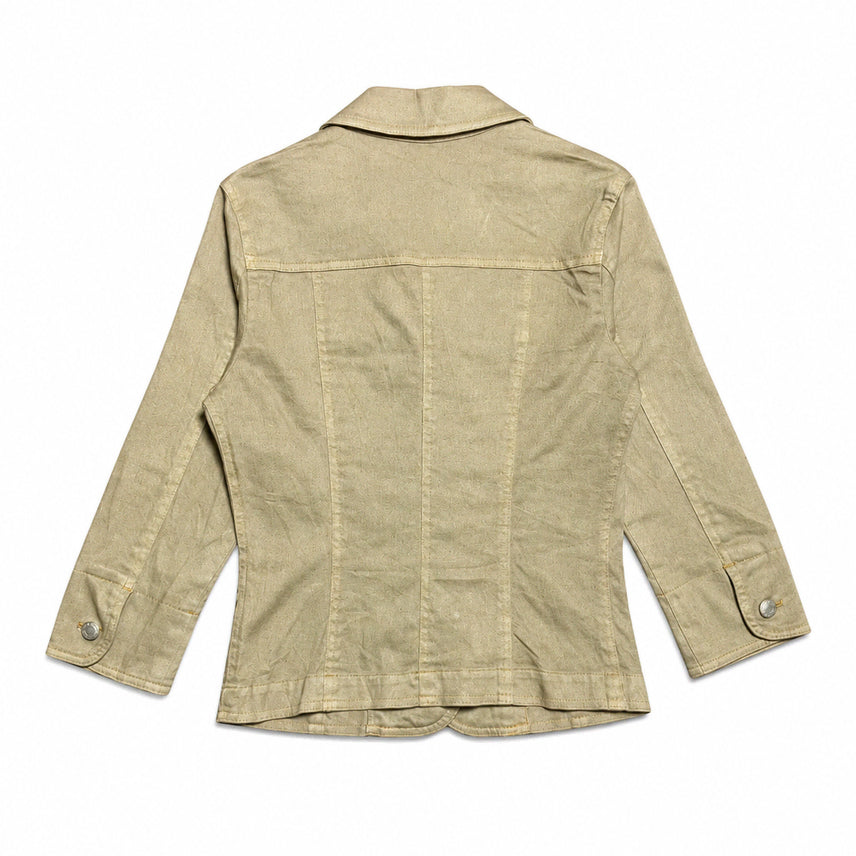 [BUNJANG] 2000s Japanese Vintage Linen Blend Three-Button Trucker Jacket / JPN 00s 일본빈티지 Y2K 워크웨어 린넨 혼방 쓰리버튼 트러커 자켓
