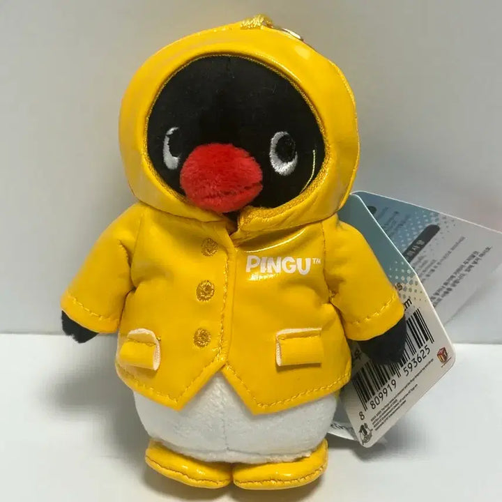 [BUNJANG] Pingu Yellow Raincoat Plush / 핑구 PINGU 노란 우비 인형 키링