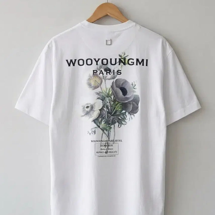 [BUNJANG] WooYoungMi 23FW Flower Back Logo T-Shirt / [발색,새상품급] 우영미 플라워 백로고 반팔 23FW