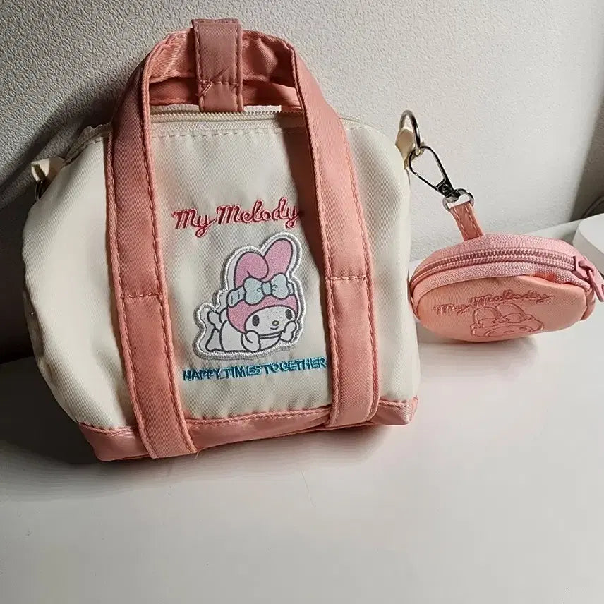 [BUNJANG] Sanrio My Melody Pouch (Bag) &amp; Coin Purse Set / 산리오 마이멜로디 파우치(가방)+동전지갑
