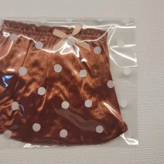 [BUNJANG] Brown Silk Ribbon Thong Panty (New) / 브라운 실크 리본 여성 티팬티 (새상품) 100
