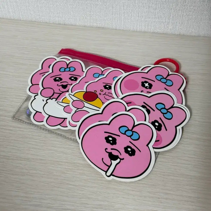 [BUNJANG] Pantsu Usagi Sticker Pack + Pouch Set / 빤쮸토끼 오빤쮸우사기 스티커 + 파우치 세트