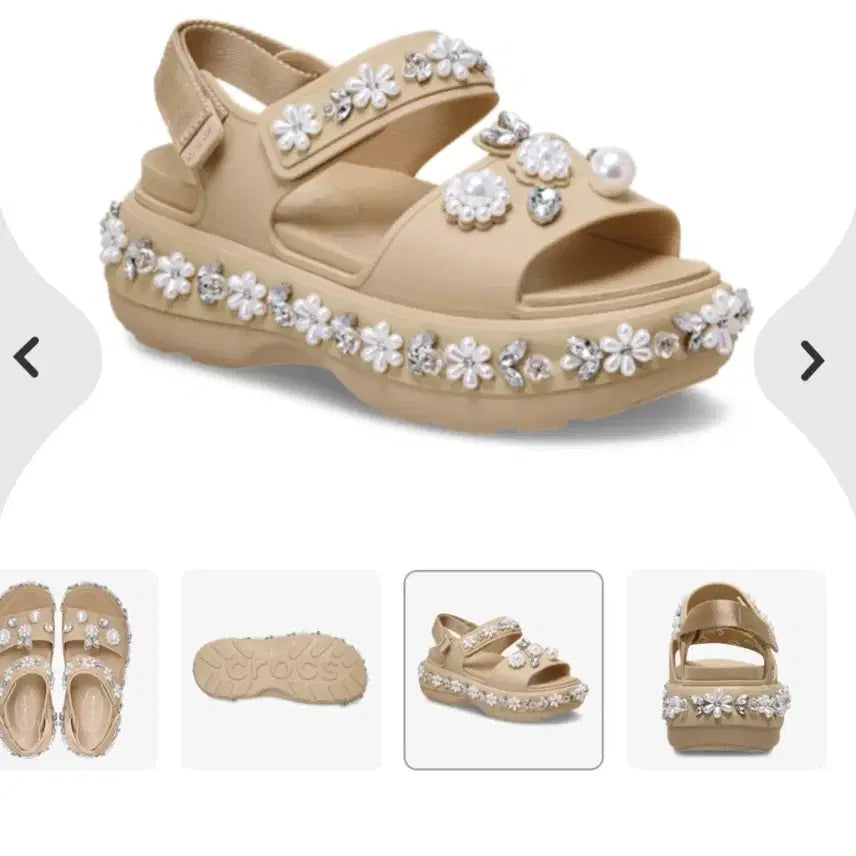 [BUNJANG] Simone Rocha x Crocs Soho Sandals Beige Size 220 / [새상품/220] 시몬 로샤 x 크록스 소호 샌들