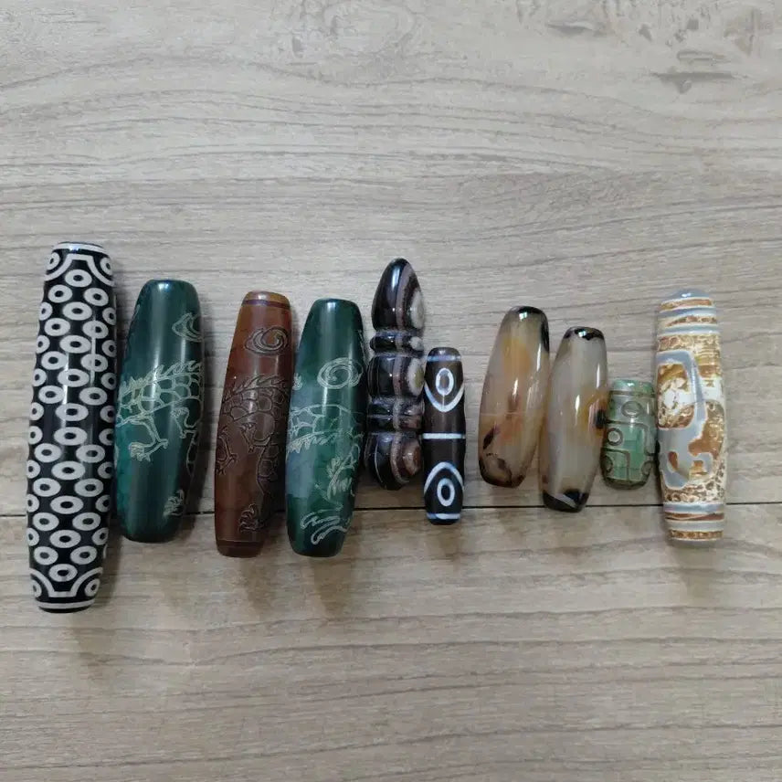[BUNJANG] Assorted Prayer Bead Beads with Various Patterns (Set of 10) / 다채로운 문양 염주 구슬 모음 10개