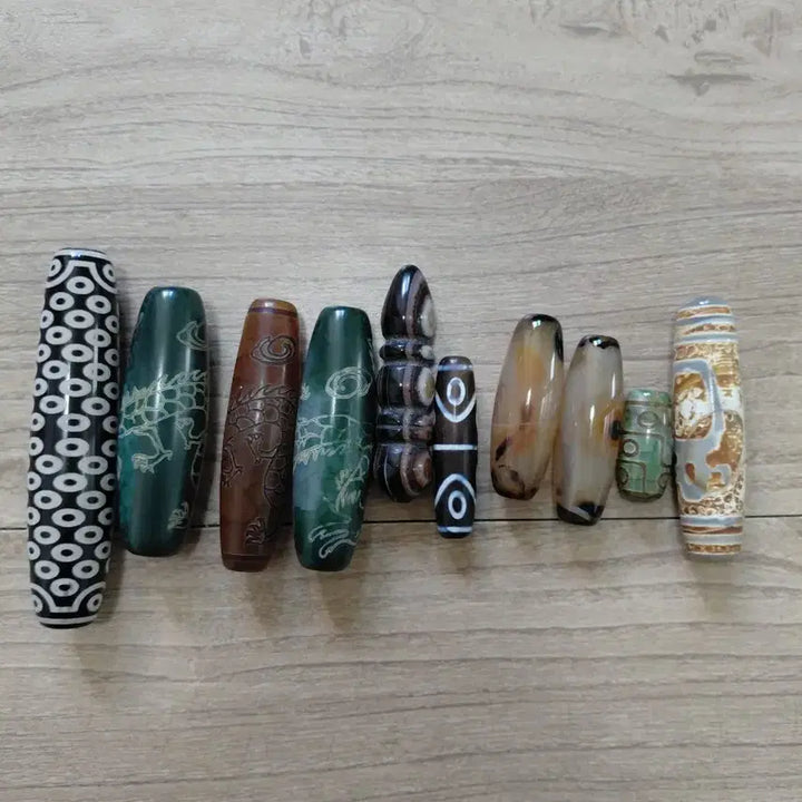 [BUNJANG] Assorted Prayer Bead Beads with Various Patterns (Set of 10) / 다채로운 문양 염주 구슬 모음 10개