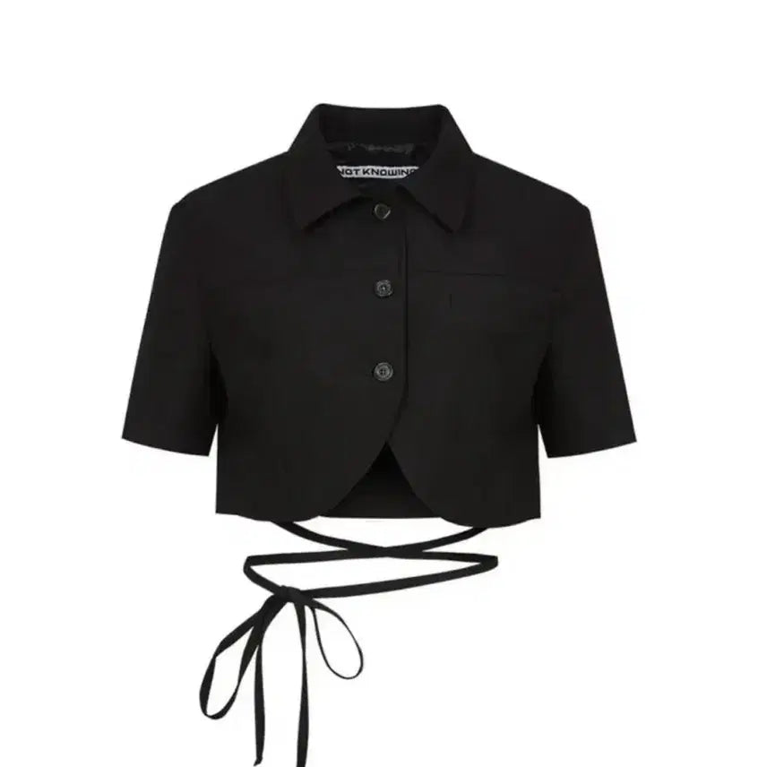 [BUNJANG] Noting Crop Curved 2Way Single Jacket / 낫노잉 크롭자켓 크롭블레이저 봄자켓 오버핏자켓