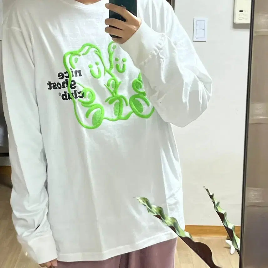 [BUNJANG] Nice Ghost Club Long Sleeve T-Shirt / 나이스고스트클럽 긴팔티셔츠