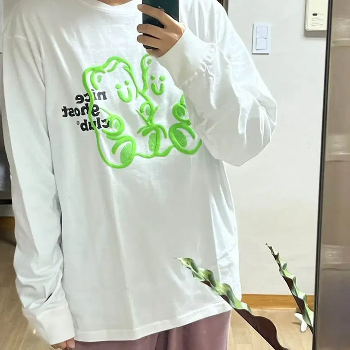 [BUNJANG] Nice Ghost Club Long Sleeve T-Shirt / 나이스고스트클럽 긴팔티셔츠